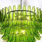 Люстра из семи ярусов зеленого стекла Independence варинант исполнения - 5 | Loft Concept в Москве