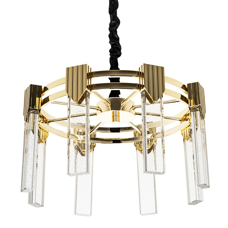      Glass Rectangles Gold Chandelier 46       | Loft Concept 