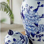 Ваза с крышкой и синим цветочным узором Blue & White Ornament  варинант исполнения - 6 | Loft Concept в Москве