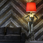 Лампа MANNEQUIN LAMP с абажуром руки на талии варинант исполнения - 3 | Loft Concept в Москве