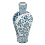 Ваза с голубым цветочным рисунком 43 см Blue & White Ornament варинант исполнения - 1 | Loft Concept в Москве