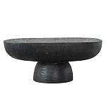 Столик кофейный черного цвета с овальной столешницей и круглым основанием Black Dalmen Table варинант исполнения - 1 | Loft Concept в Москве