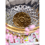 Чаша из прозрачного стекла с ручками и ободком из бронзы Eden Garden варинант исполнения - 4 | Loft Concept в Москве