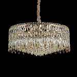 Люстра круглая с хрустальными подвесками на золотистом каркасе Roul Crystal Light варинант исполнения - 7 | Loft Concept в Москве