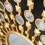 Зеркало-солнце в раме из металла с золотыми с лучами Rays of Peace варинант исполнения - 2 | Loft Concept в Москве