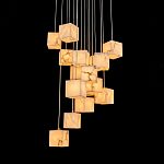 Люстра подвесная с квадратными плафонами из натурального камня Glowing Spheres варинант исполнения - 1 | Loft Concept в Москве