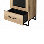 Шкаф-витрина в стиле лофт с чёрной стеклянной дверью Urban Style Space варинант исполнения - 4 | Loft Concept в Москве