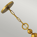 Люстра подвесная с белым тканевым цилиндрическим абажуром и декоративными шарами Hinkley варинант исполнения - 9 | Loft Concept в Москве