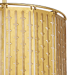 Люстра с золотым фактурным каркасом и тканевым абажуром Lustery Gold варинант исполнения - 1 | Loft Concept в Москве