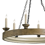 Люстра в форме кольца на 3-х черных цепях Glitter City Lights варинант исполнения - 1 | Loft Concept в Москве