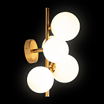 Бра с золотым основанием и 5-ю белыми шарообразными плафонами Bubble варинант исполнения - 3 | Loft Concept в Москве