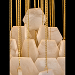 Люстра с фигурными подвесками из натурального камня Glowing Spheres варинант исполнения - 4 | Loft Concept в Москве