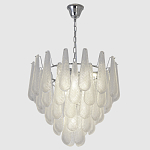 Люстра с подвесками из рифленного стекла в форме капель Textured Glass Chandelier варинант исполнения - 3 | Loft Concept в Москве