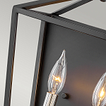 Бра в черном цвете с двумя лампами в форме свечи и стеклянными элементами Hinkley варинант исполнения - 3 | Loft Concept в Москве