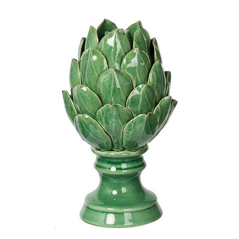 Статуэтка в виде артишока из зелёной керамики с глянцевыми лепестками Artichoke Decor Зеленый Статуэтка в виде артишока из зелёной керамики с глянцевыми лепестками Artichoke Decor Зеленый в Москве | Loft Concept