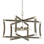 Подвесной светильник в форме фонаря серый Gray Eco Lantern варинант исполнения - 3 | Loft Concept в Москве