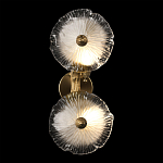 Бра с ветвистыми бронзовыми элементами и стеклянными рифлеными дисками Textured Glass Bra варинант исполнения - 3 | Loft Concept в Москве