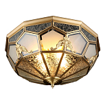 Люстра потолочная Leoni в витражной технике варинант исполнения - 1 | Loft Concept в Москве