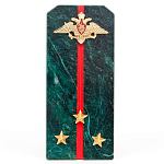 Сувенир Погон ВС из натурального камня змеевик Souvenir Epaulets варинант исполнения - 2 | Loft Concept в Москве