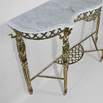 Консоль бронзовая с мраморной столешницей Bronze Console варинант исполнения - 1 | Loft Concept в Москве