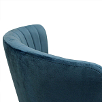 Барный стул со спинкой на 4-х деревянных ножках Синий Велюр Ava Charm варинант исполнения - 5 | Loft Concept в Москве