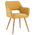 Стул в рогожке желтого цвета NEASAN STOOL варинант исполнения - 1 | Loft Concept в Москве