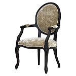 Стул из массива березы с подлокотниками и мягкой обивкой Vintage варинант исполнения - 1 | Loft Concept в Москве