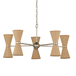 Люстра серебряного цвета с тканевыми абажурами Loft Rope Light варинант исполнения - 2 | Loft Concept в Москве