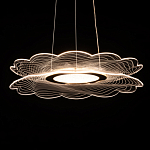 Люстра с прозрачным волнистым плафоном в форме цветка Ethereal Bloom варинант исполнения - 5 | Loft Concept в Москве