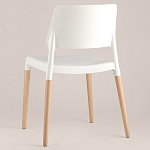 Пластиковый стул на ножках из массива бука Ferret White 4 шт варинант исполнения - 5 | Loft Concept в Москве