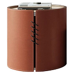 Круглый приставной стол Baxter Leather Side Table варинант исполнения - 1 | Loft Concept в Москве