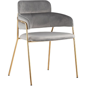 Стул Polina chair Светло-Серый Велюр