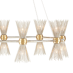 Люстра круглая с фактурными абажурами из тонких металлических палочек Wild Thorns варинант исполнения - 1 | Loft Concept в Москве