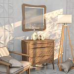 Зеркало квадратное c деревянной рамой из массива дуба Tasteful Furniture варинант исполнения - 3 | Loft Concept в Москве