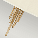 Люстра подвесная с широким белым текстильным абажуром и вертикальными декоративными элементами Hinkley варинант исполнения - 4 | Loft Concept в Москве