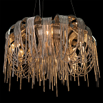 Люстра подвесная круглая с изогнутыми металлическими дугами и ниспадающими цепочками 65 см Atlantis Chain варинант исполнения - 17 | Loft Concept в Москве