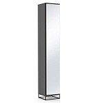 Шкаф-пенал с зеркальной дверцей и фасадом цвета графит Strict Lines варинант исполнения - 1 | Loft Concept в Москве