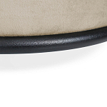 Банкетка круглая бежевый велюр на 4-х металлических ножках черного цвета SANJAY варинант исполнения - 3 | Loft Concept в Москве