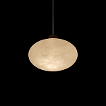 Подвесной светильник с плафоном в виде эллипса из белого алебастра Cryptocrystalline Stone варинант исполнения - 4 | Loft Concept в Москве