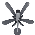 Вешалка серого цвета с 4-мя крючками из пластика Curves Hangers варинант исполнения - 2 | Loft Concept в Москве