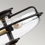 Потолочный светильник со стеклянным плафоном на изогнутых кронштейнах Quoizel  варинант исполнения - 6 | Loft Concept в Москве