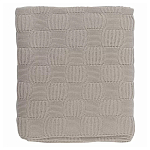 Плед из хлопка рельефной вязки бежево-серого цвета Waffle Comfort варинант исполнения - 4 | Loft Concept в Москве