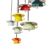 Подвесные светильники в виде разноцветных чашек Flower Reversal варинант исполнения - 2 | Loft Concept в Москве