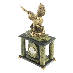 Часы настольные из натурального камня с декором в виде орла Eagle Stone Clock варинант исполнения - 10 | Loft Concept в Москве
