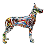Статуэтка Graffiti Great Dane Поп-Арт варинант исполнения - 2 | Loft Concept в Москве