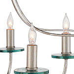 Люстра серебряного цвета с изогнутыми элементами каркаса Twisted Iron Chandelier варинант исполнения - 2 | Loft Concept в Москве