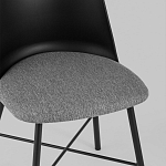 Стул из прочного пластика на металлическом основании Anora Black варинант исполнения - 7 | Loft Concept в Москве