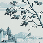 Обои ручная роспись Views of Italy Mare Verde варинант исполнения - 3 | Loft Concept в Москве