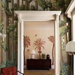 Обои ручная роспись Redwoods Sequoia on Sterling Silver gilded paper варинант исполнения - 2 | Loft Concept в Москве