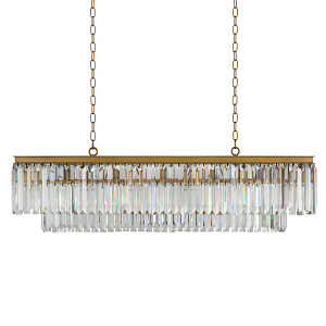 Люстра RH 1920s Odeon Clear Gold Square Chandelier